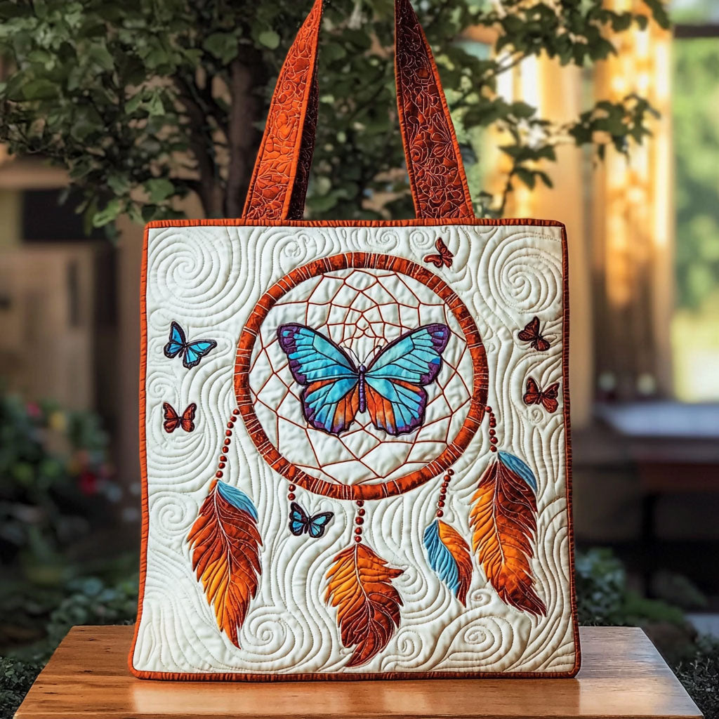 Drømmefanger Butterfly Quiltet Tote Bag