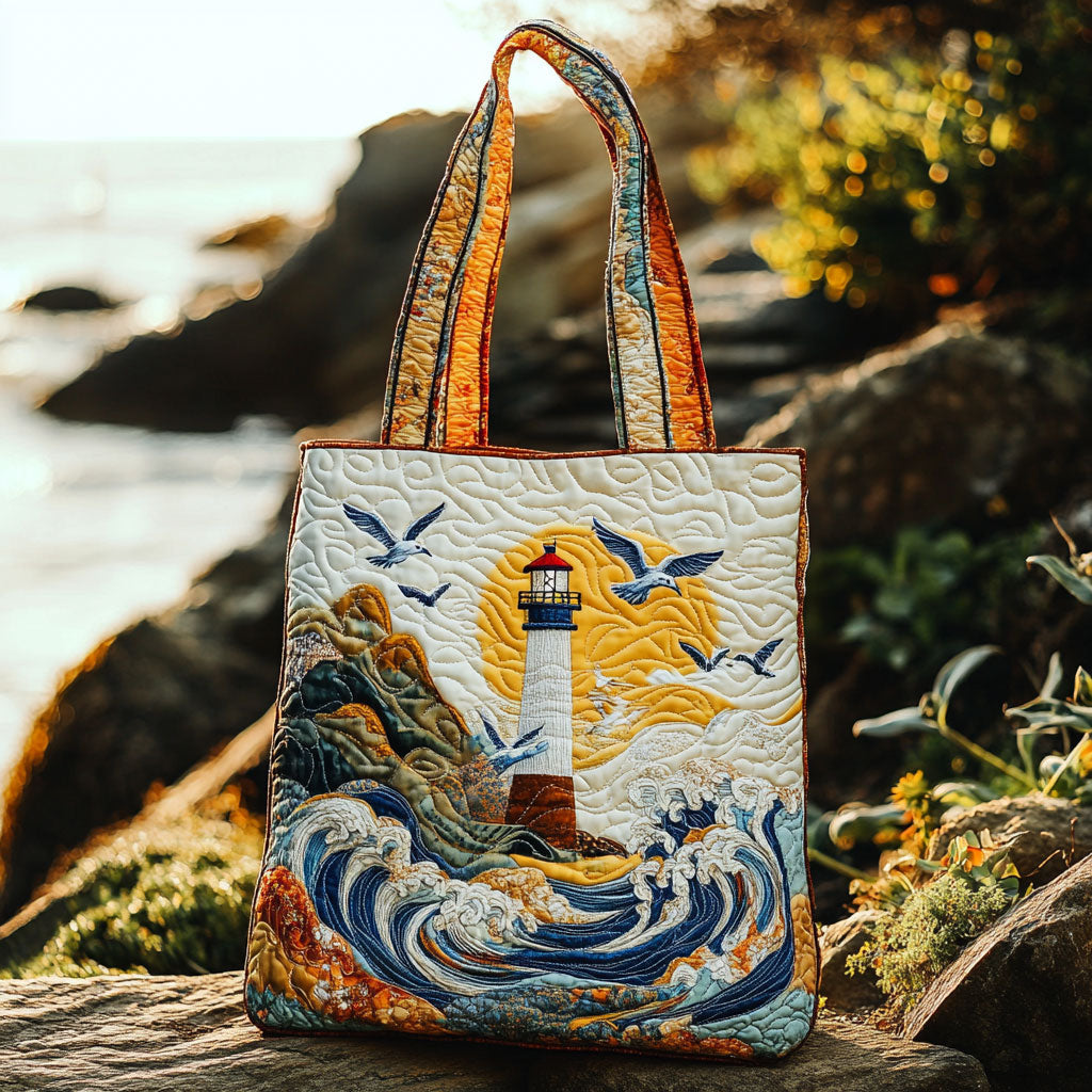 Mågehavn Fyrtårn Quiltet Tote Bag
