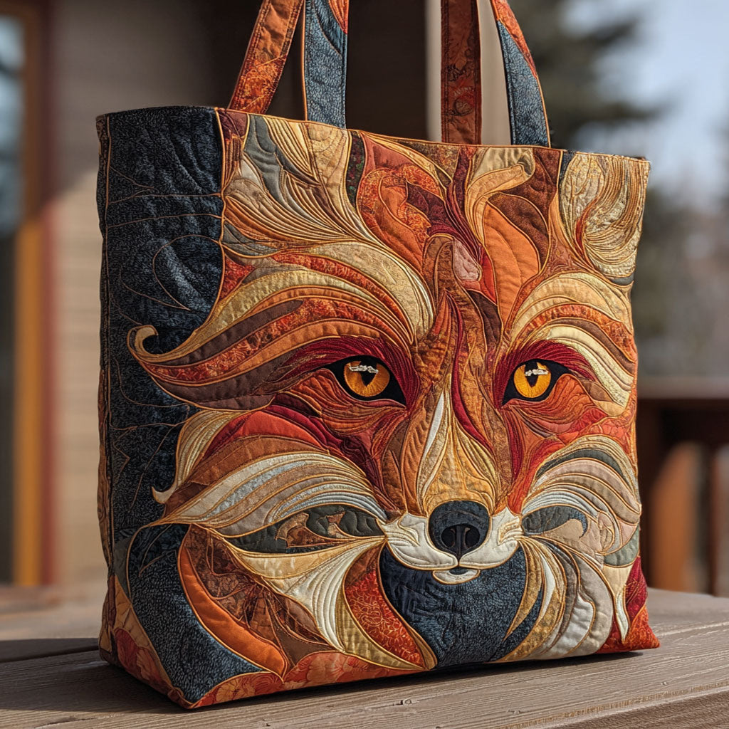 Mystic Fox Quiltet Tote Bag