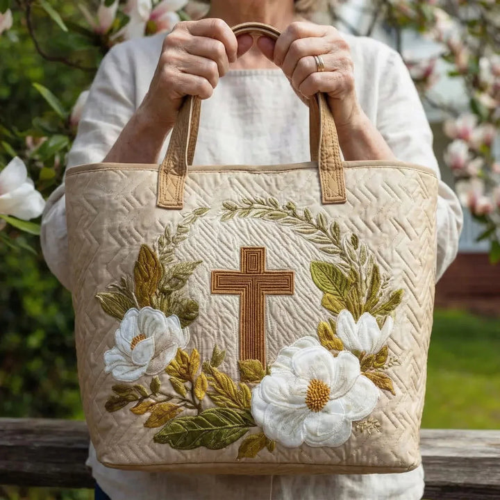 Quilted Tote Bag - Hellige Kors