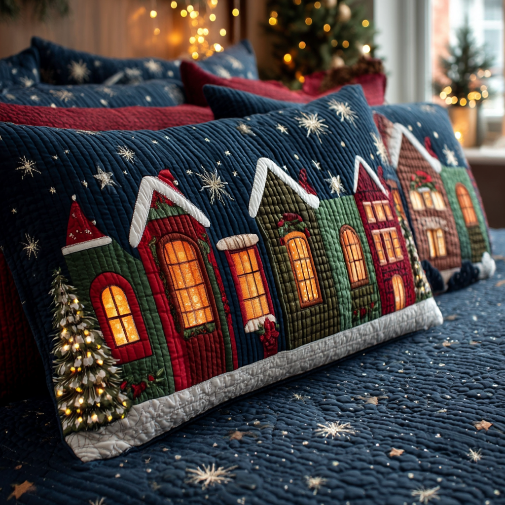 Julelandsby Drømme Quilted Sengetøj Pude Betræk